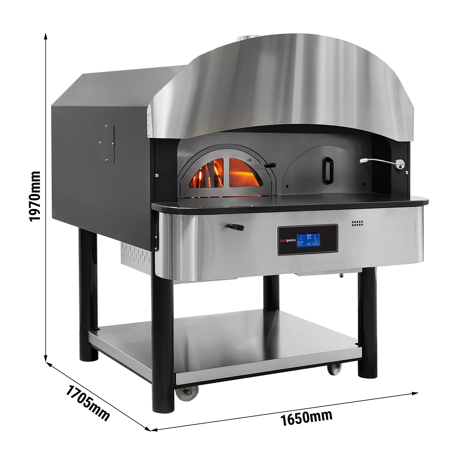 Gas Pizza Furnace (Wood Reservoir) - Returable - 6x 30 cm - Digital