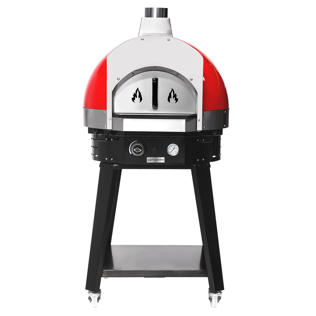 Gas Pizza Oven - Height: 0.83 m - Manual - Lower Stand included - (Red)