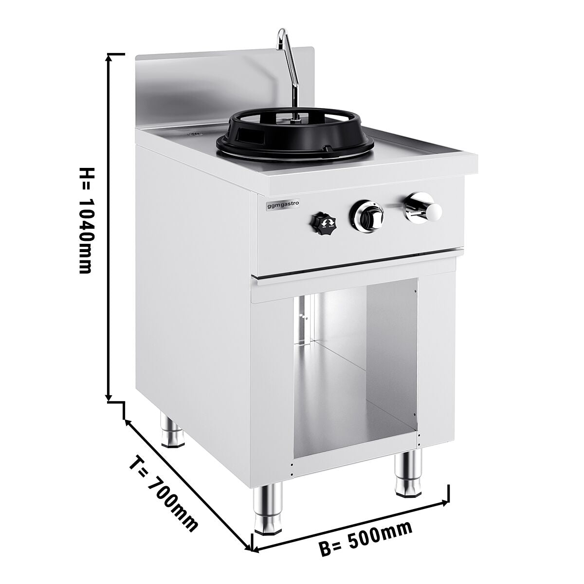 Gasli Wok January - 15 kW - 1 -eyed - 1 mini water column