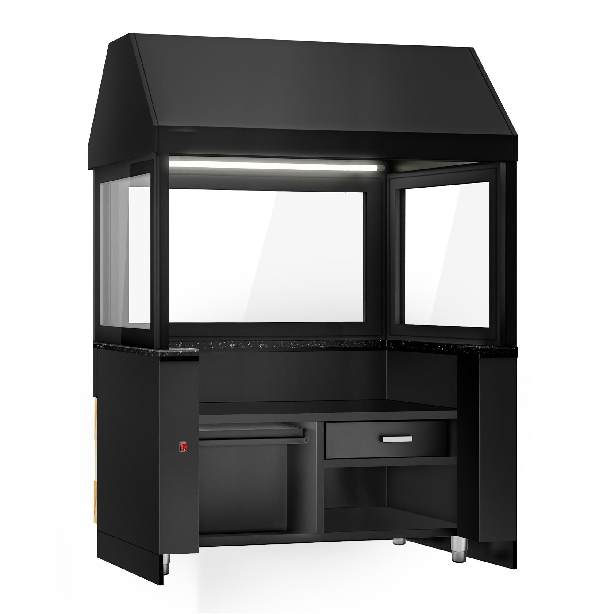 Toronto for wood coal grill - 1500mm - black granite work machine
