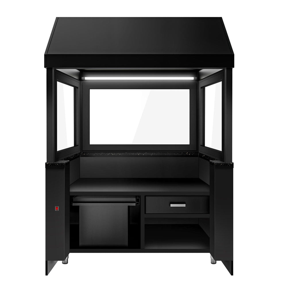 Toronto for coal grills - 1500mm - black front panel - black granite work machine