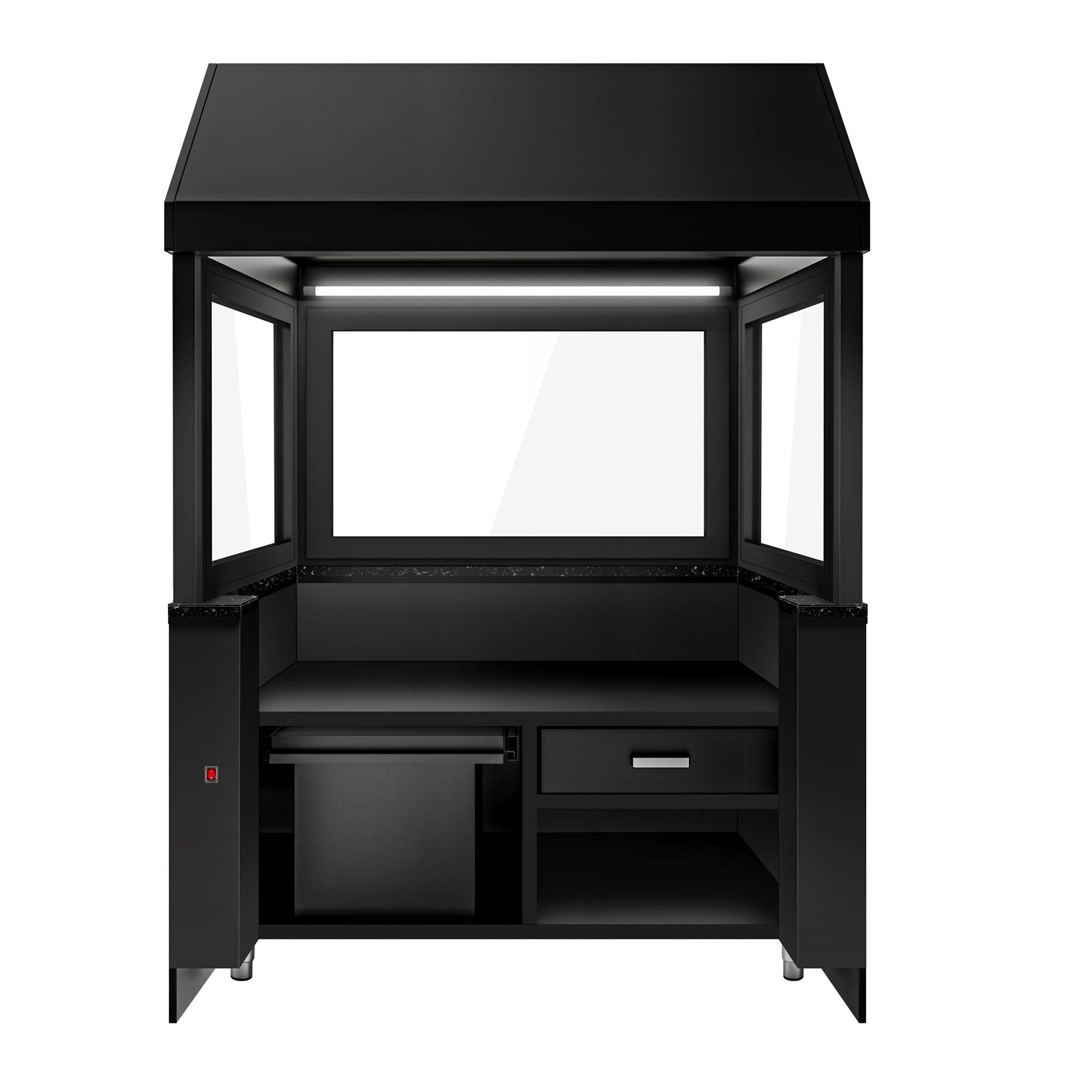 Toronto for coal grills - 1500mm - black front panel - black granite work machine