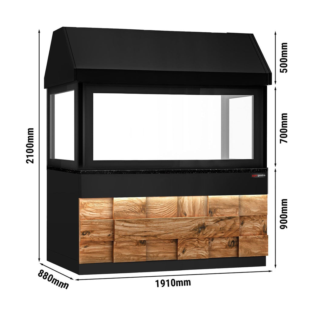 Toronto -1900mm - Black Granite Working Machine for Wood Coal Grill