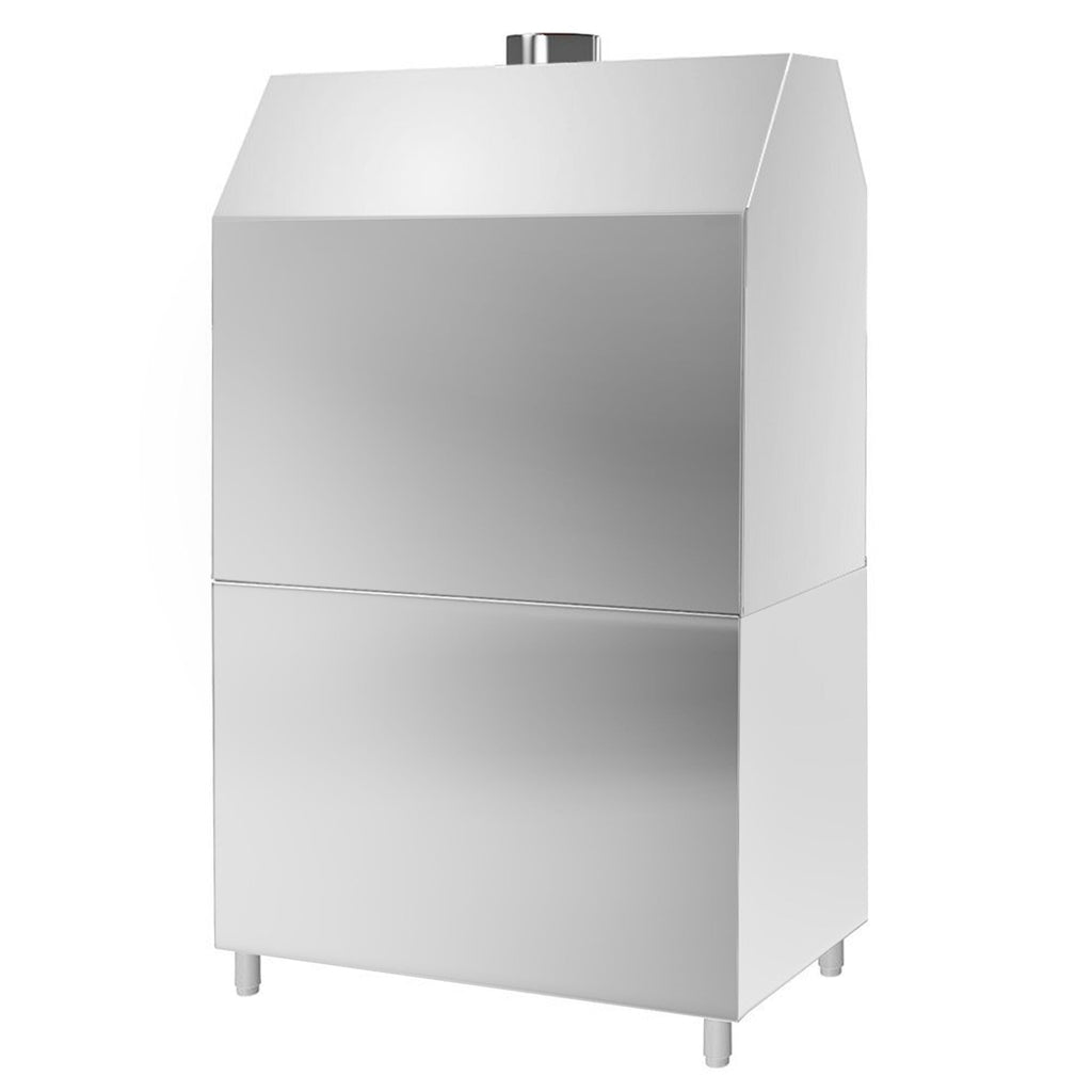 Intermediate bench for wood coal grill - Stainless Steel - 1.4 m