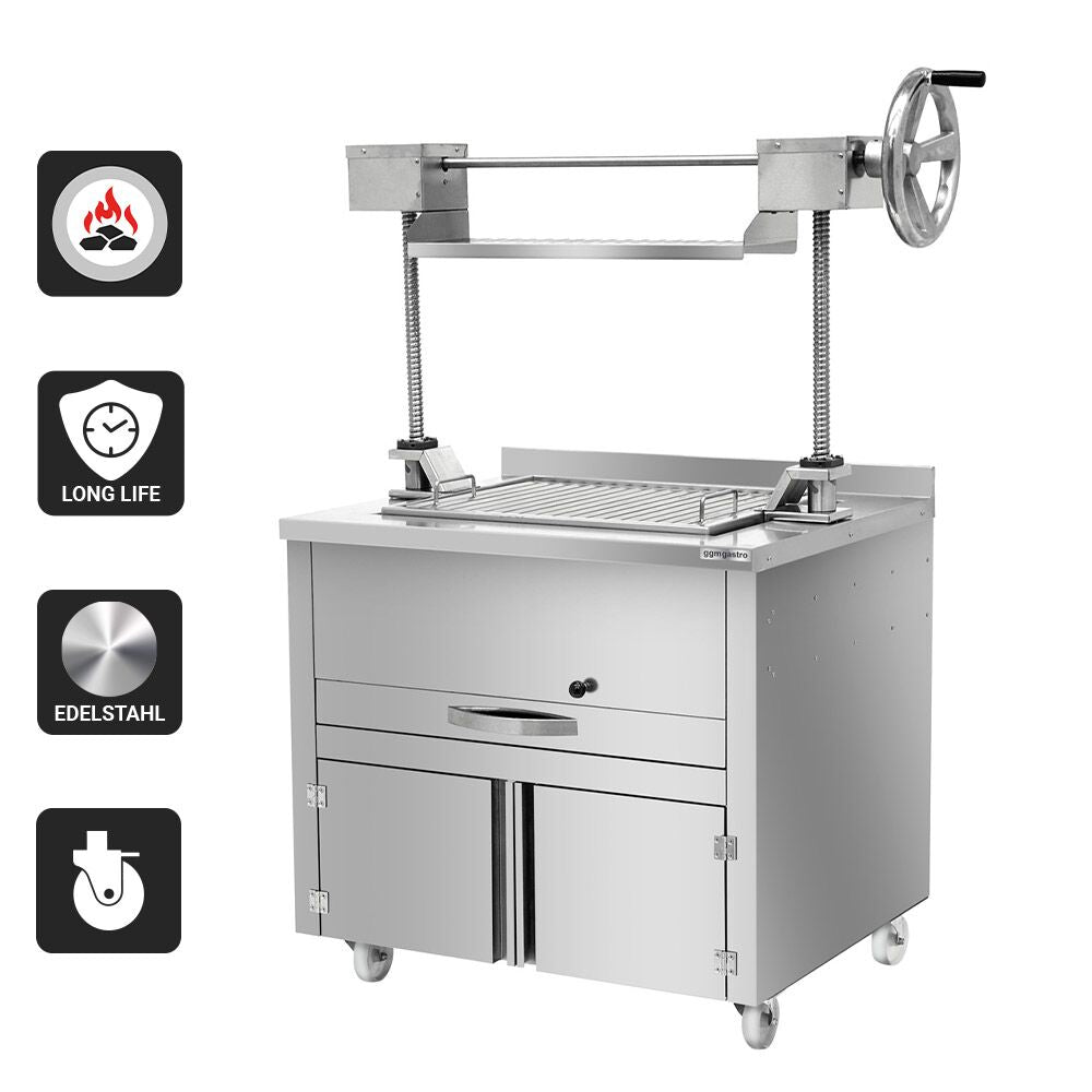 Coal Grill -800mm - Liftli & 2 Drawers