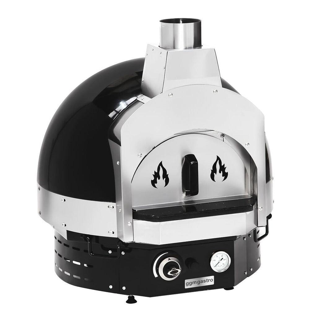 Gas Pizza Oven - Height: 0.83 m - Manual - Lower Stand included - (Black)