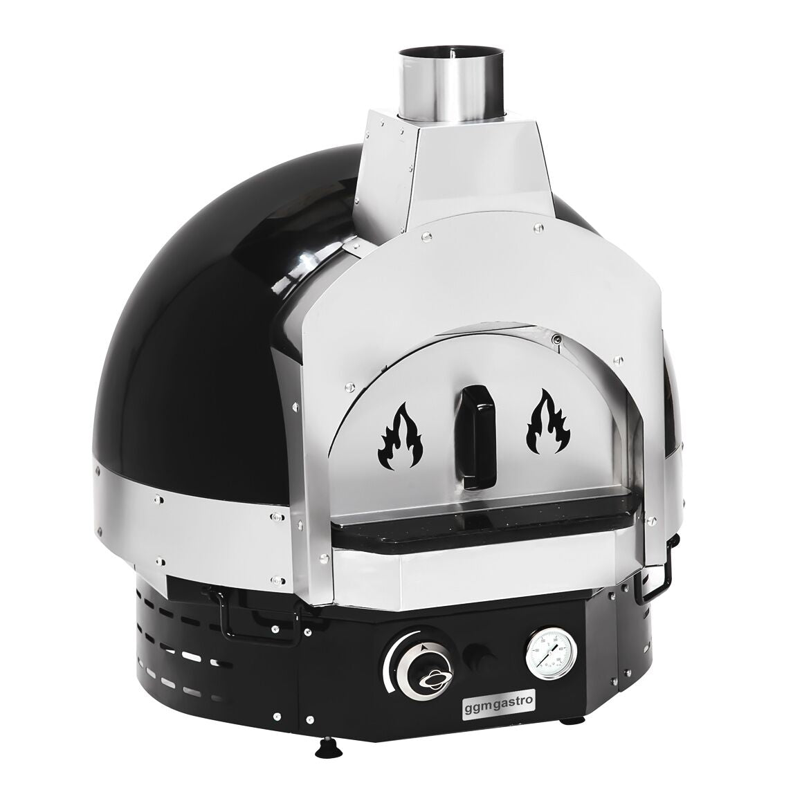 Gas Pizza Oven - Height: 0.83 m - Manual - Lower Stand included - (Black)