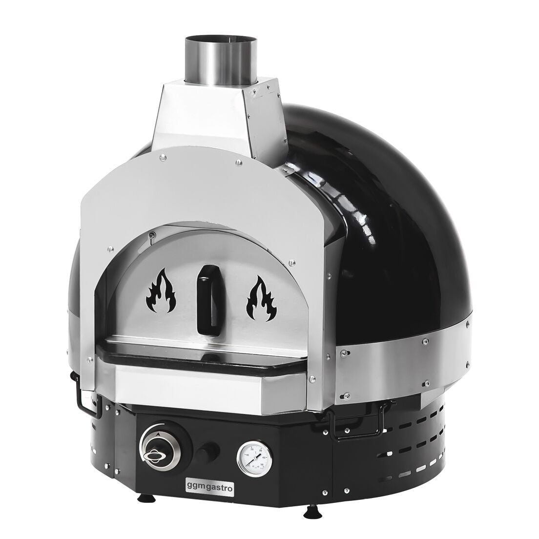 Gas Pizza Oven - Height: 0.77 m - Manual - Lower Stand included - (Black)