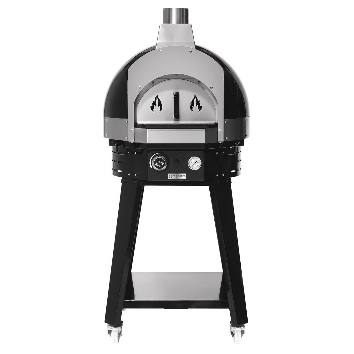 Gas Pizza Oven - Height: 0.83 m - Manual - Lower Stand included - (Black)