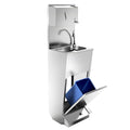 Sink | Washing Station - Stainless Steel - Foot Control, Paper and Soapluk