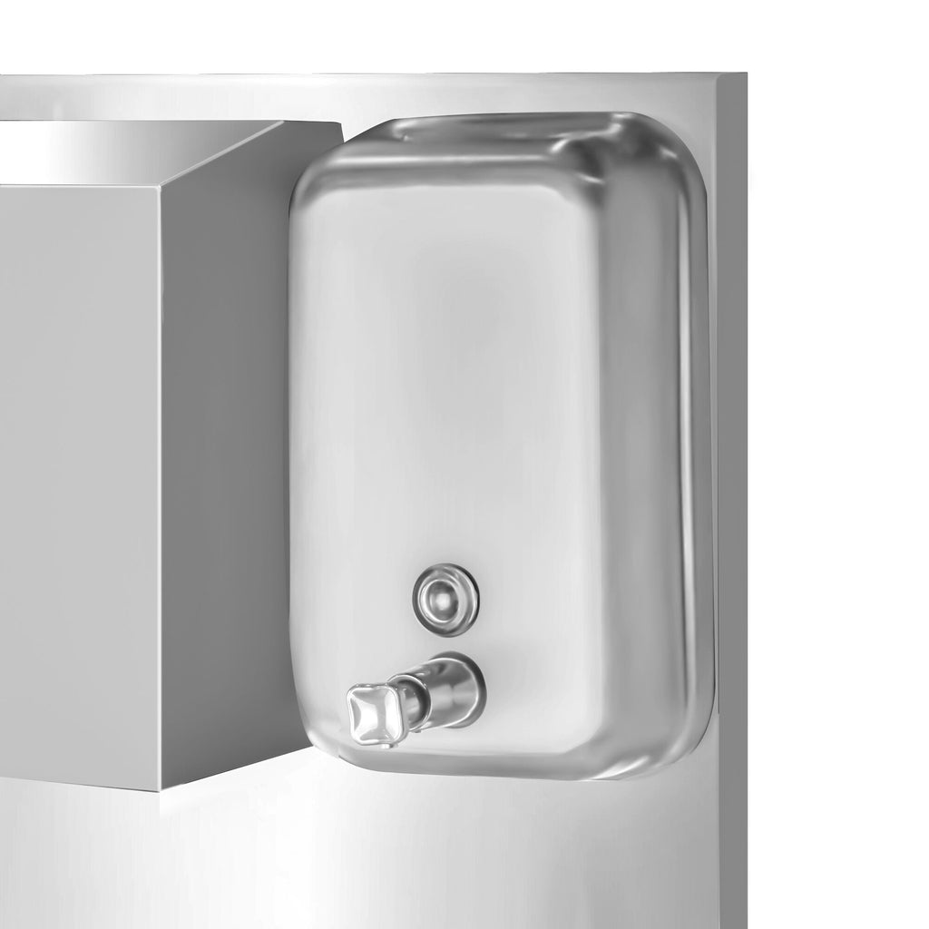 Foot -controlled, napkin and soap Dispenseli Stainless Steel Sink - Washing Station