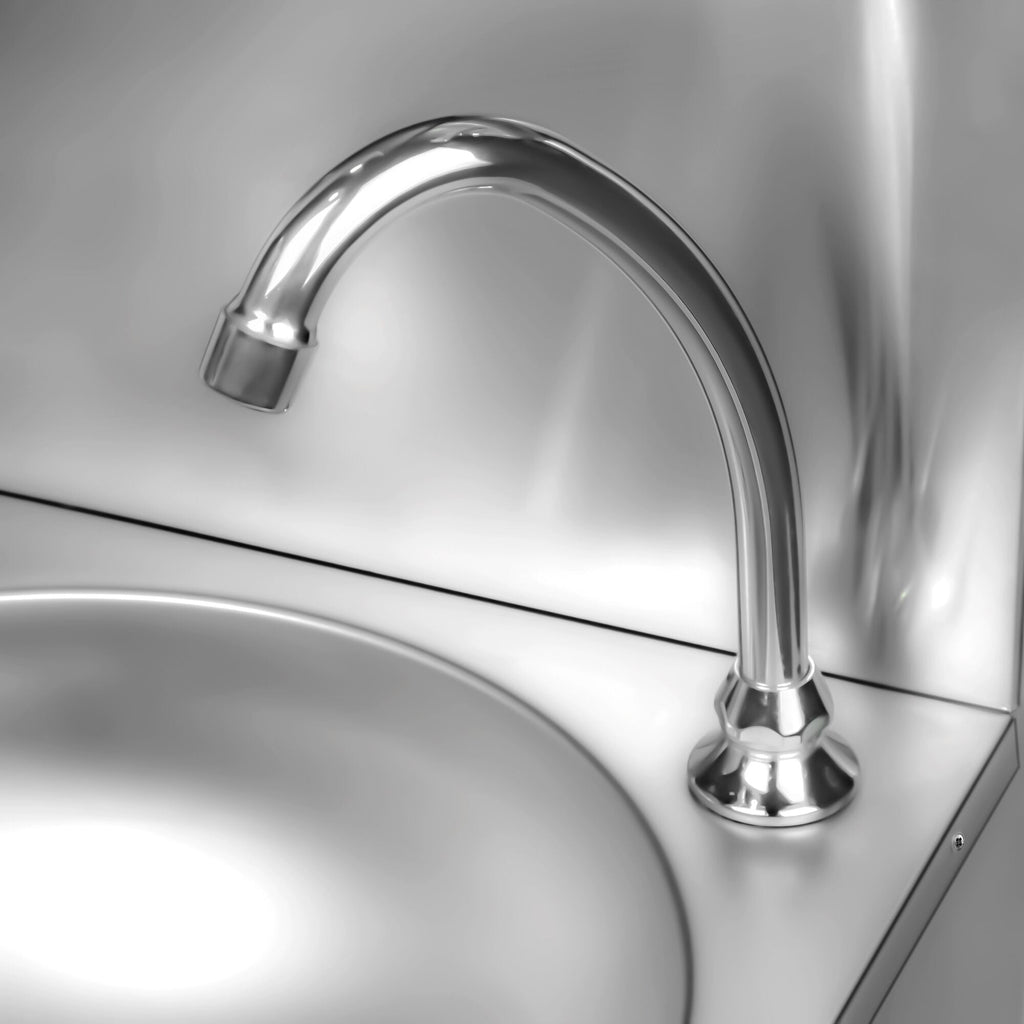 Foot -controlled, napkin and soap Dispenseli Stainless Steel Sink - Washing Station