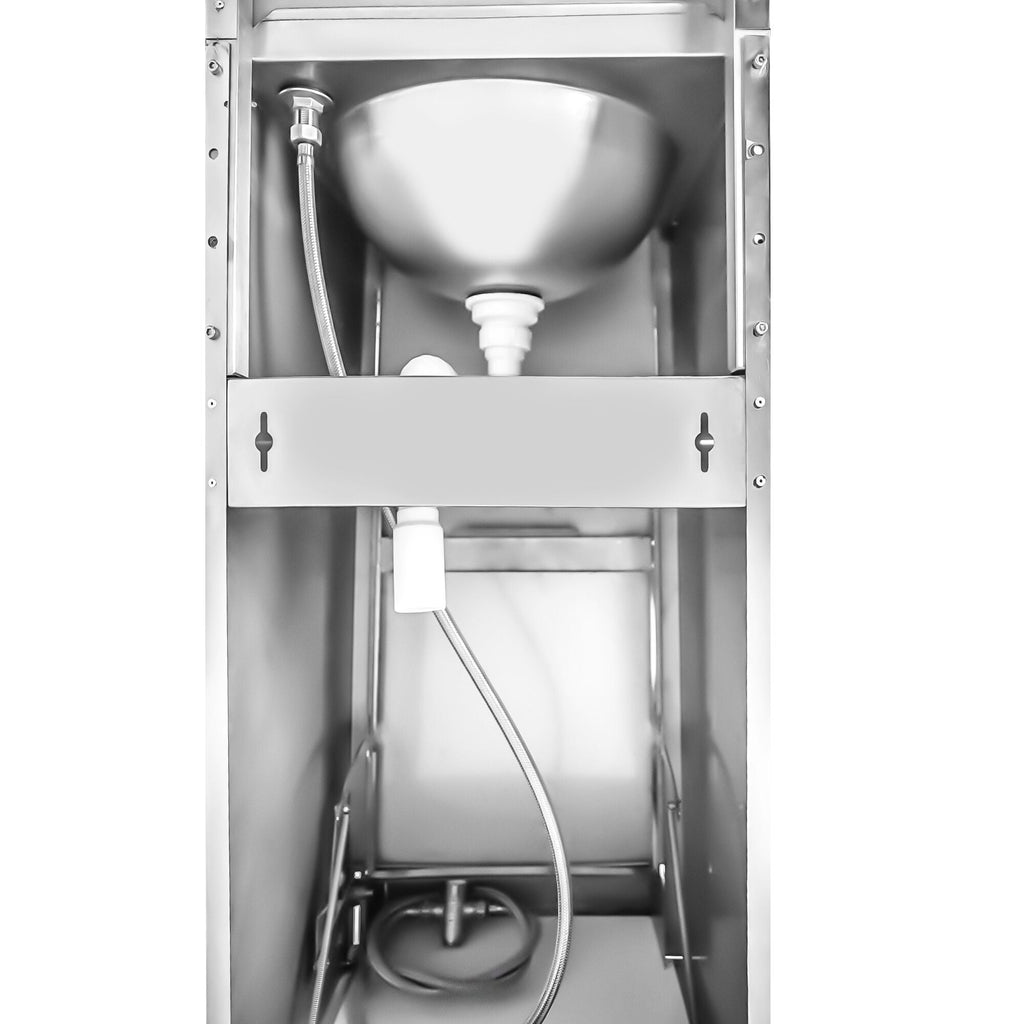 Foot -controlled, napkin and soap Dispenseli Stainless Steel Sink - Washing Station