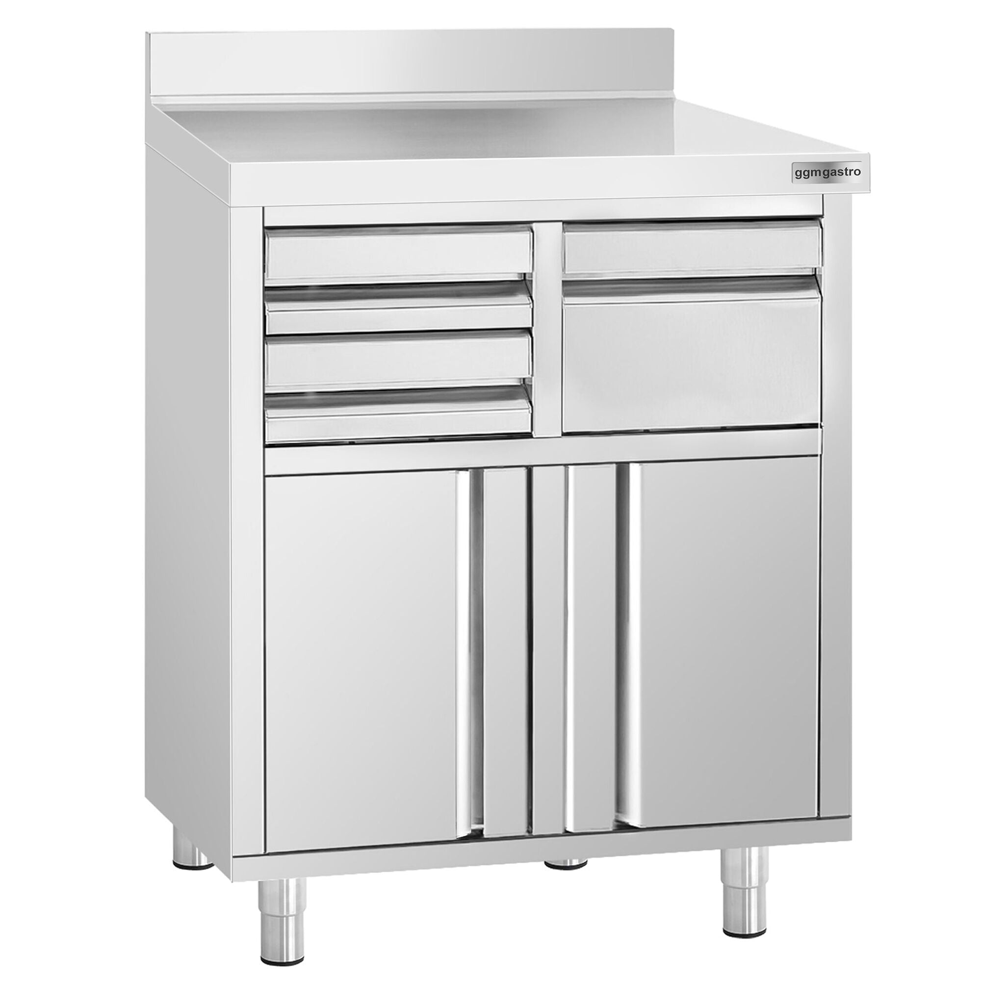 Working counter with cupboard - for the coffee machine - 800x600mm - Telve bucket, 2 drawers, 2 doors & backs