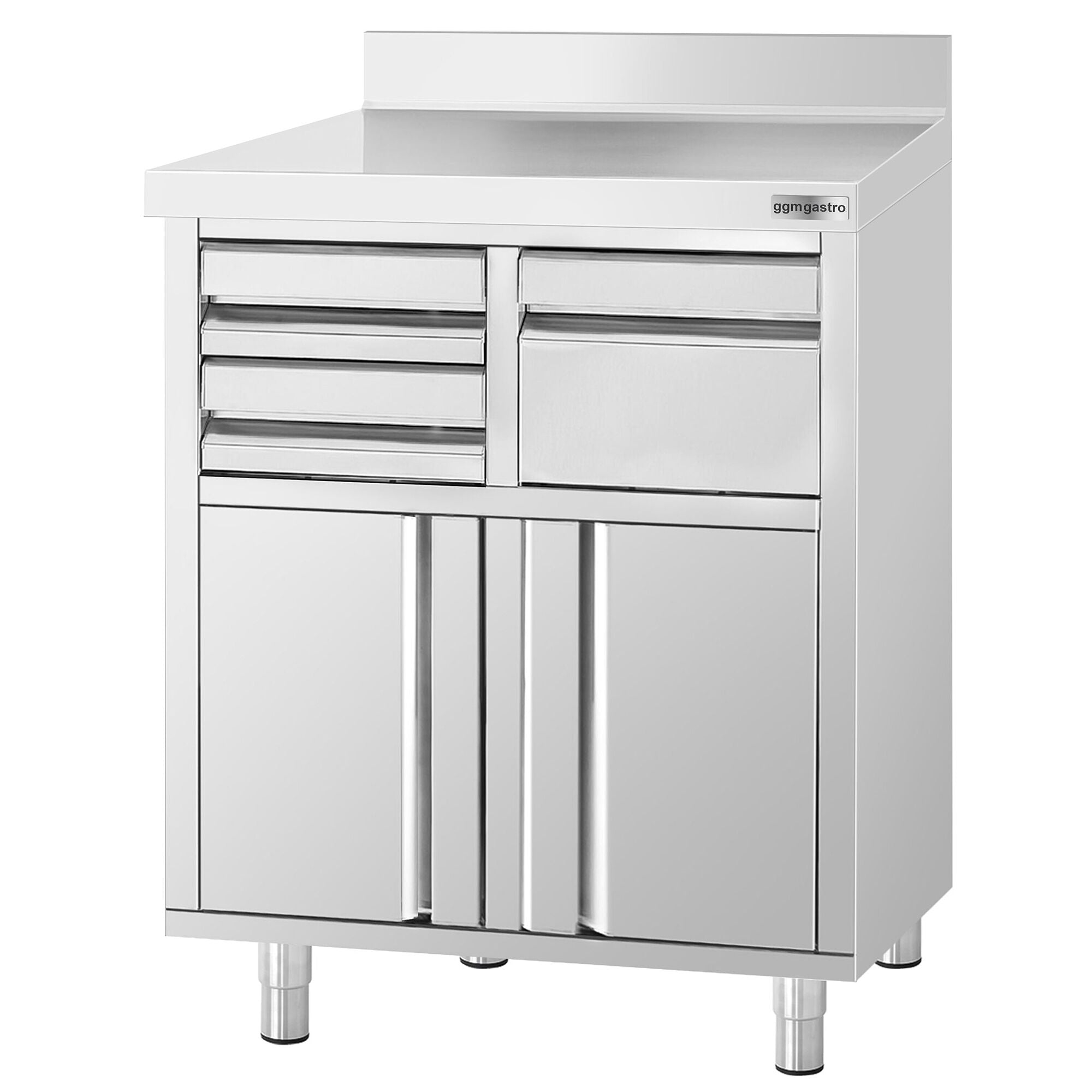 Working counter with cupboard - for the coffee machine - 800x600mm - Telve bucket, 2 drawers, 2 doors & backs
