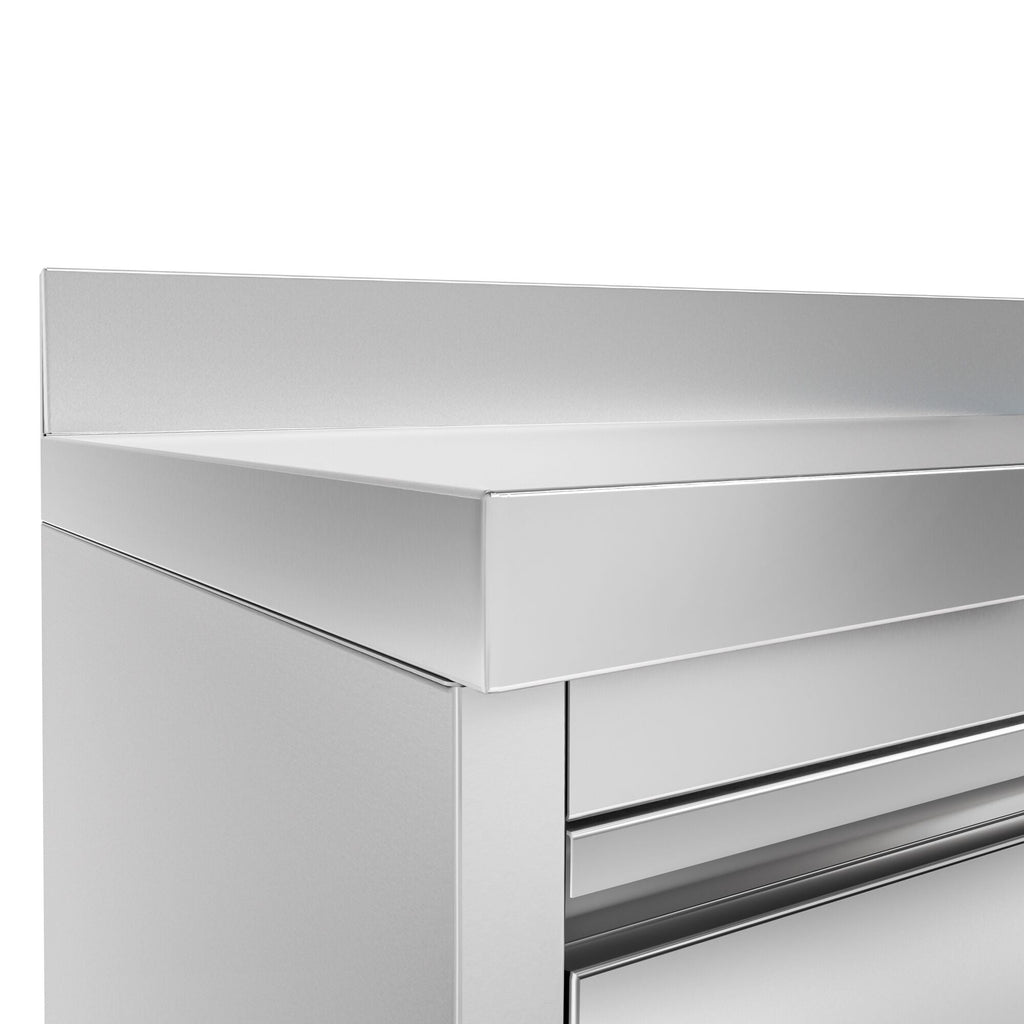 Working counter with cupboard - for the coffee machine - 800x600mm - Telve bucket, 2 drawers, 2 doors & backs