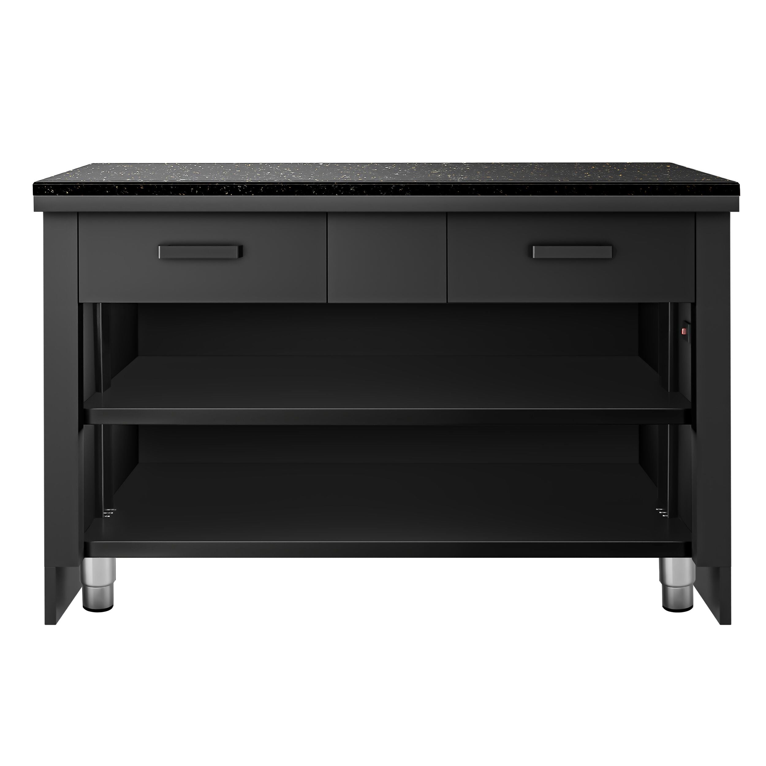 Case Counter Toronto - 1500mm - Wooden Front Panel - Black Granite Working Call