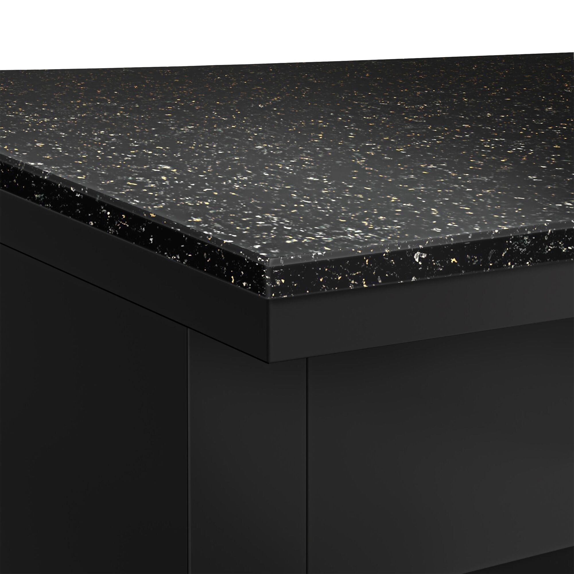 Case Counter Toronto - 1500mm - Wooden Front Panel - Black Granite Working Call