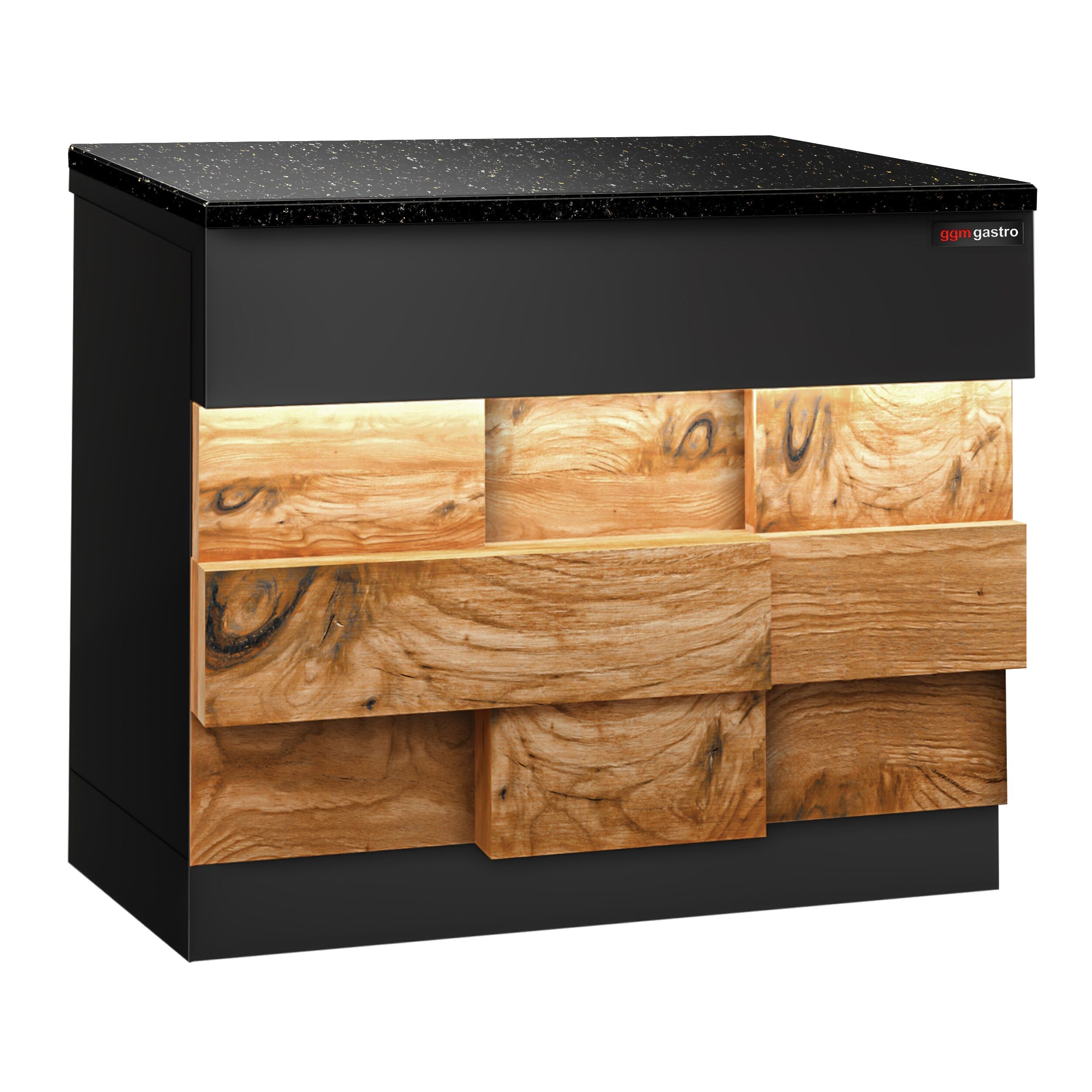 Case Counter Toronto - 900mm - Wooden Front Panel - Black Granite Working Call