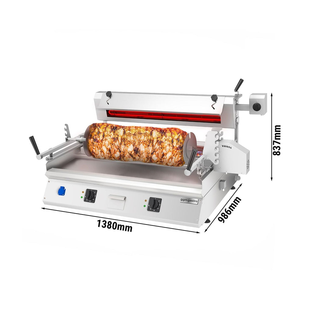 Cağ kebab machine - horizontal - set -top device