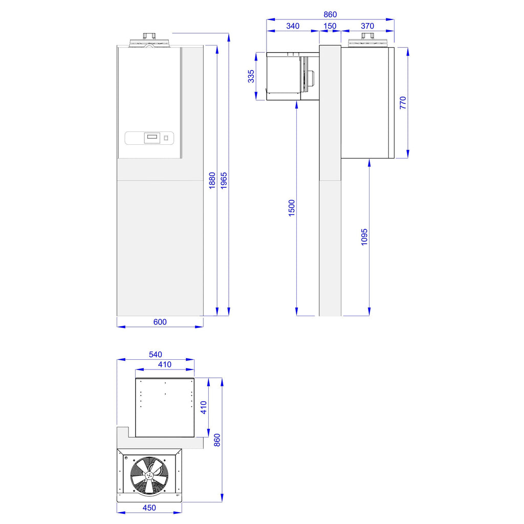 Cold Room - 2100x2100mm - 6,9m³ - Including Cooling Unit