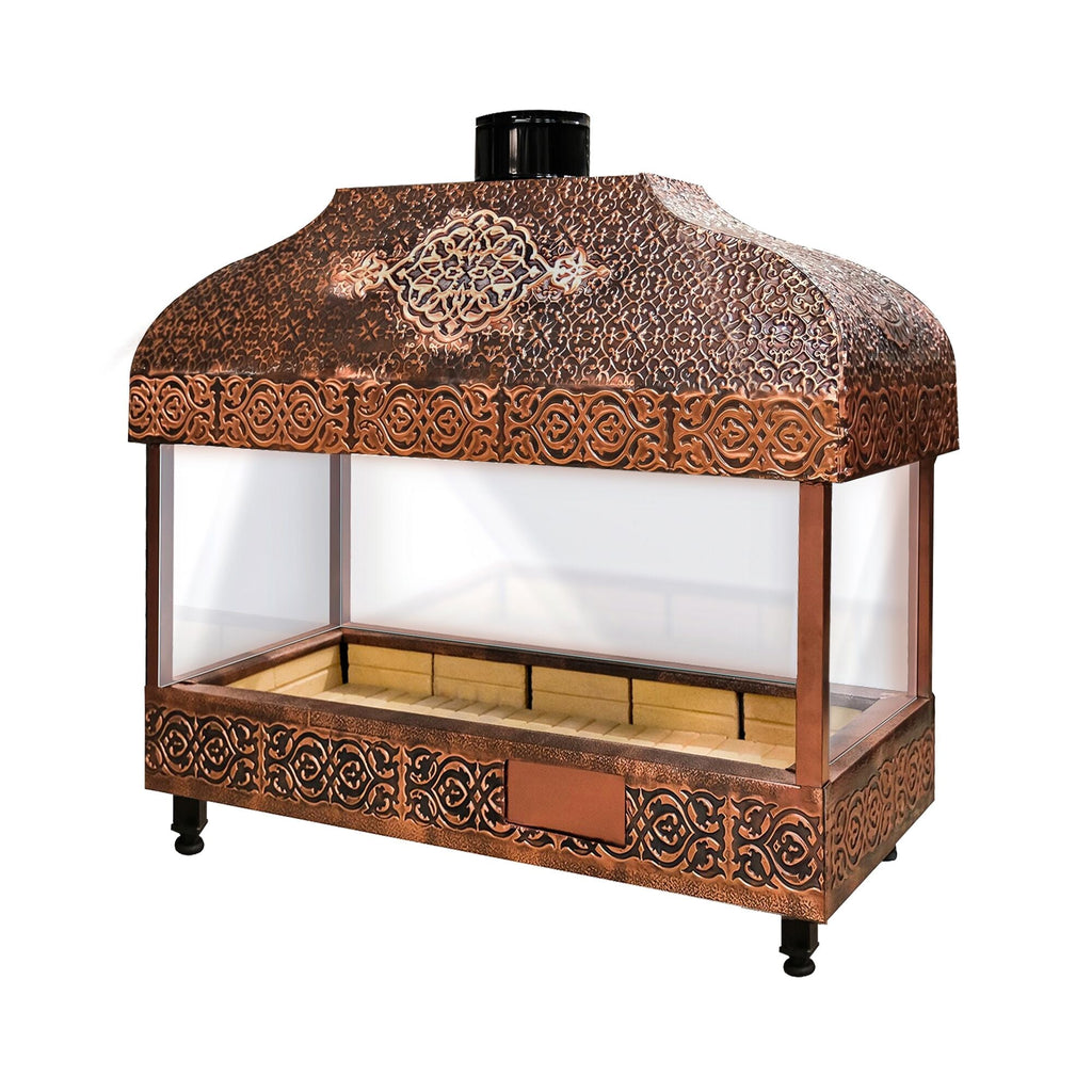 Wood Coal Copper Grill -1000mm - Glass