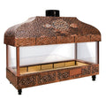 Wood Coal Copper Grill - 2000mm - Glass