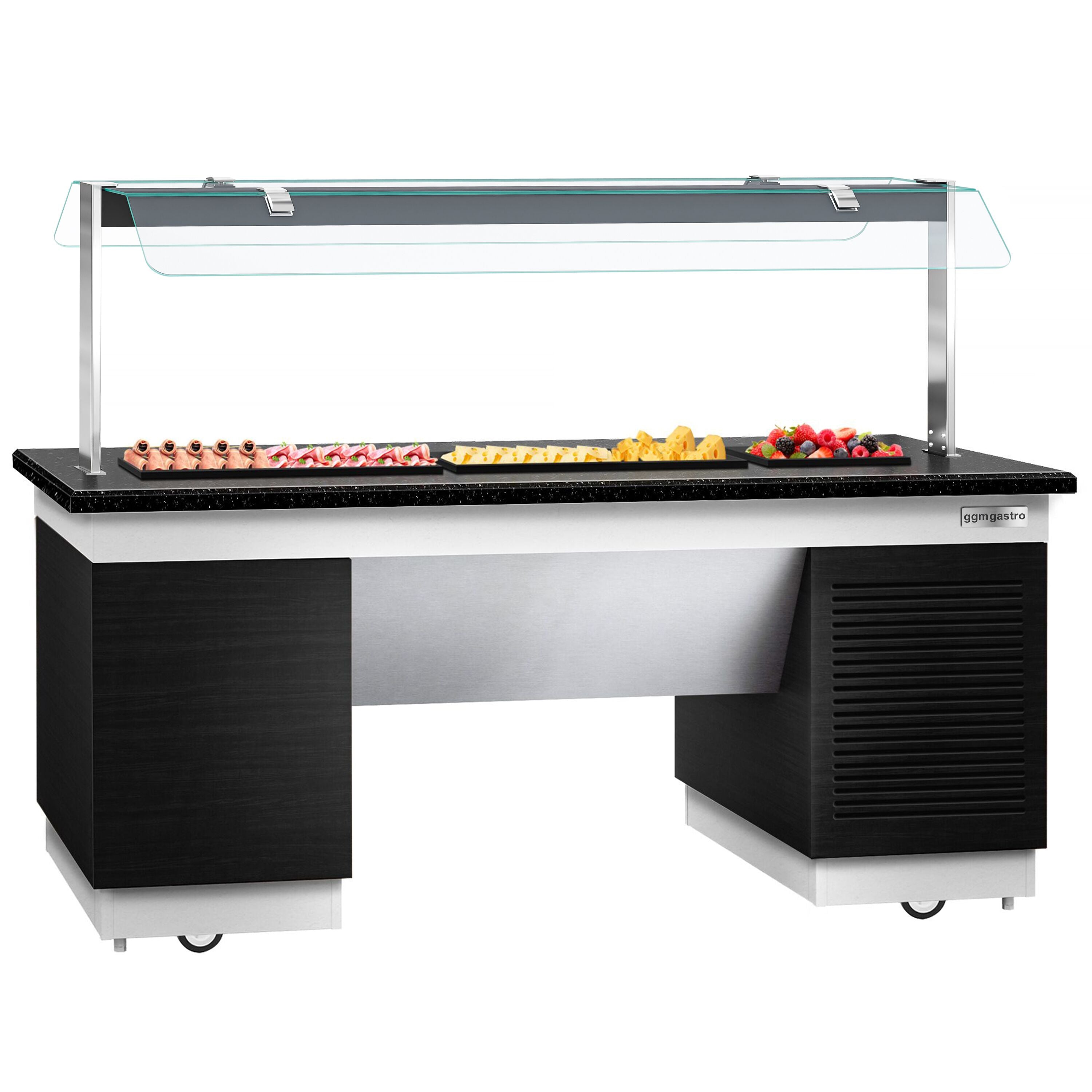 Cold Open Buffet counter dublin - 2000mm- Cooling Pleytli & Wheel
