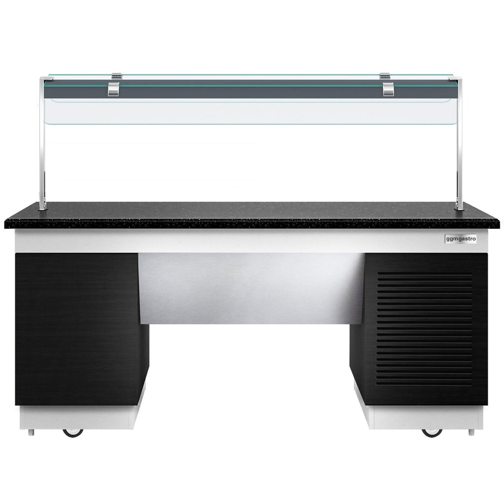 Cold Open Buffet counter dublin - 2000mm- Cooling Pleytli & Wheel