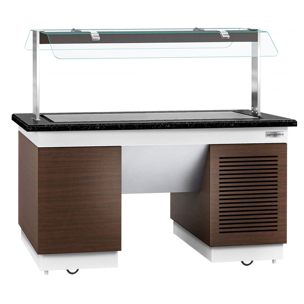 Cold Open Buffet counter dublin - 1600mm - cooler PLET & wheel