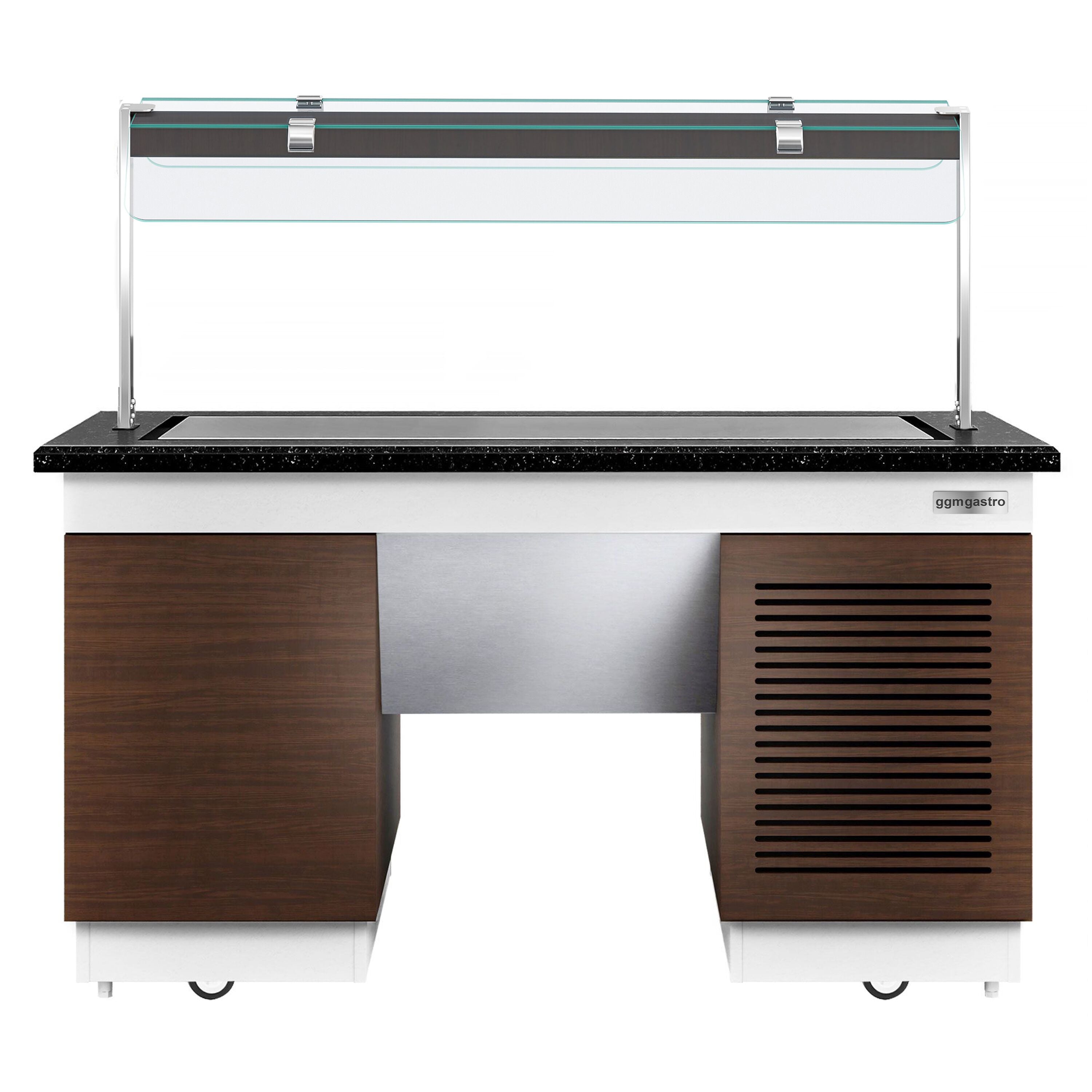 Cold Open Buffet counter dublin - 1600mm - cooler PLET & wheel