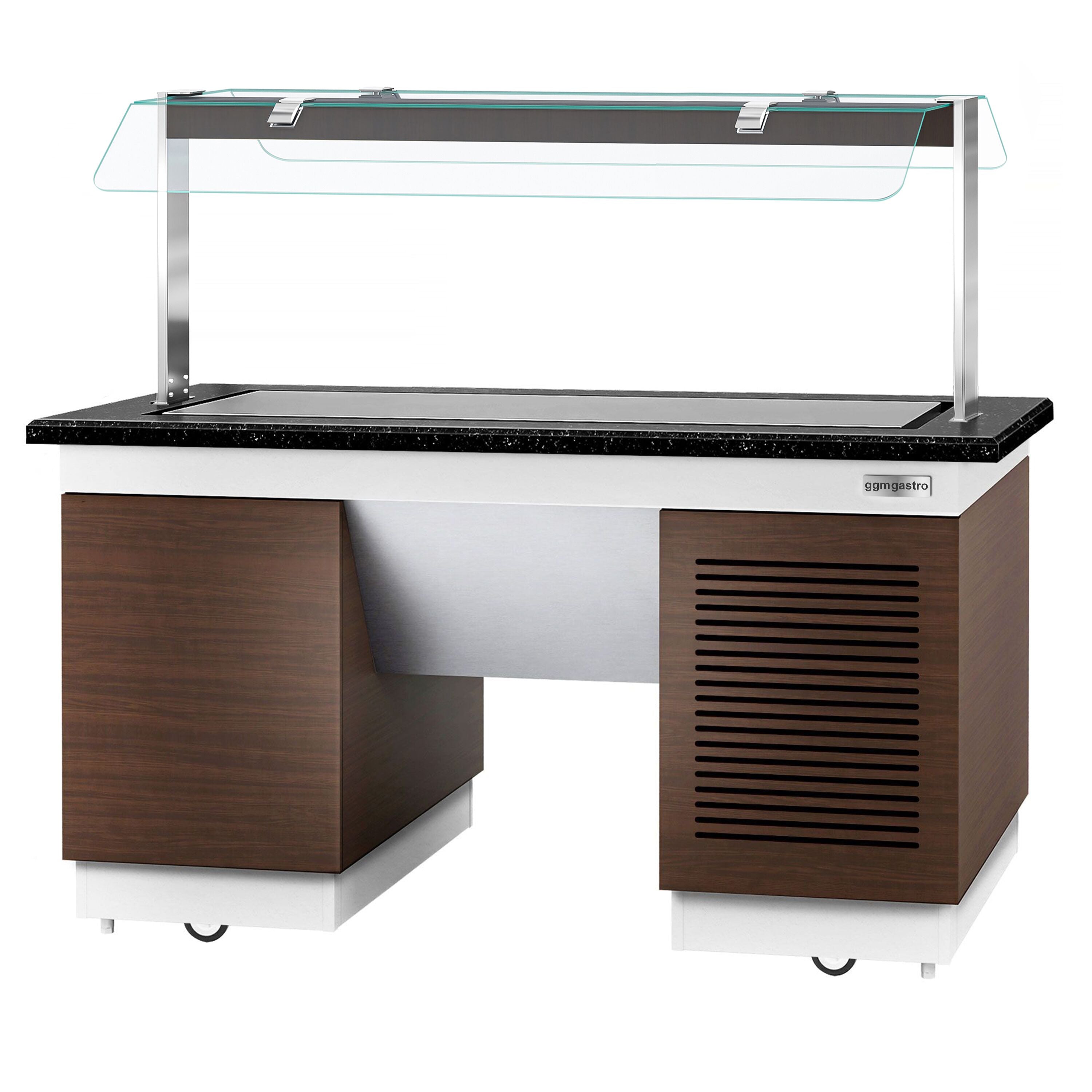 Cold Open Buffet counter dublin - 1600mm - cooler PLET & wheel