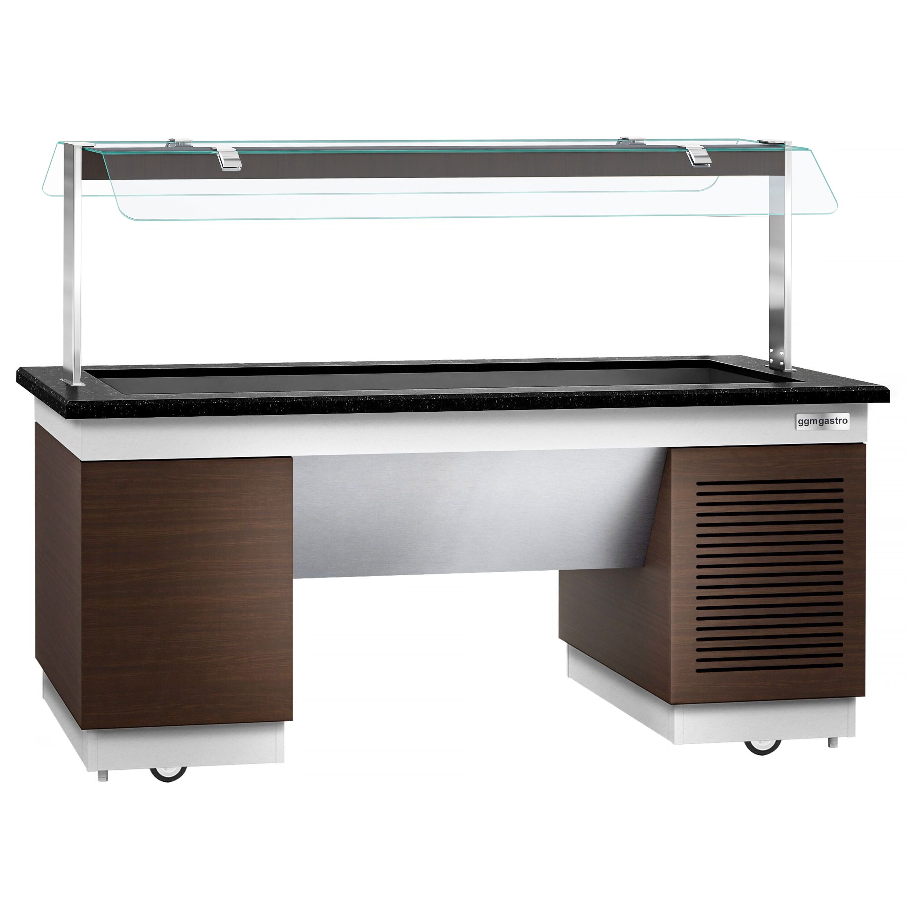 Cold Open Buffet counter dublin- 2000mm- For 1/1 with cold pool & wheel