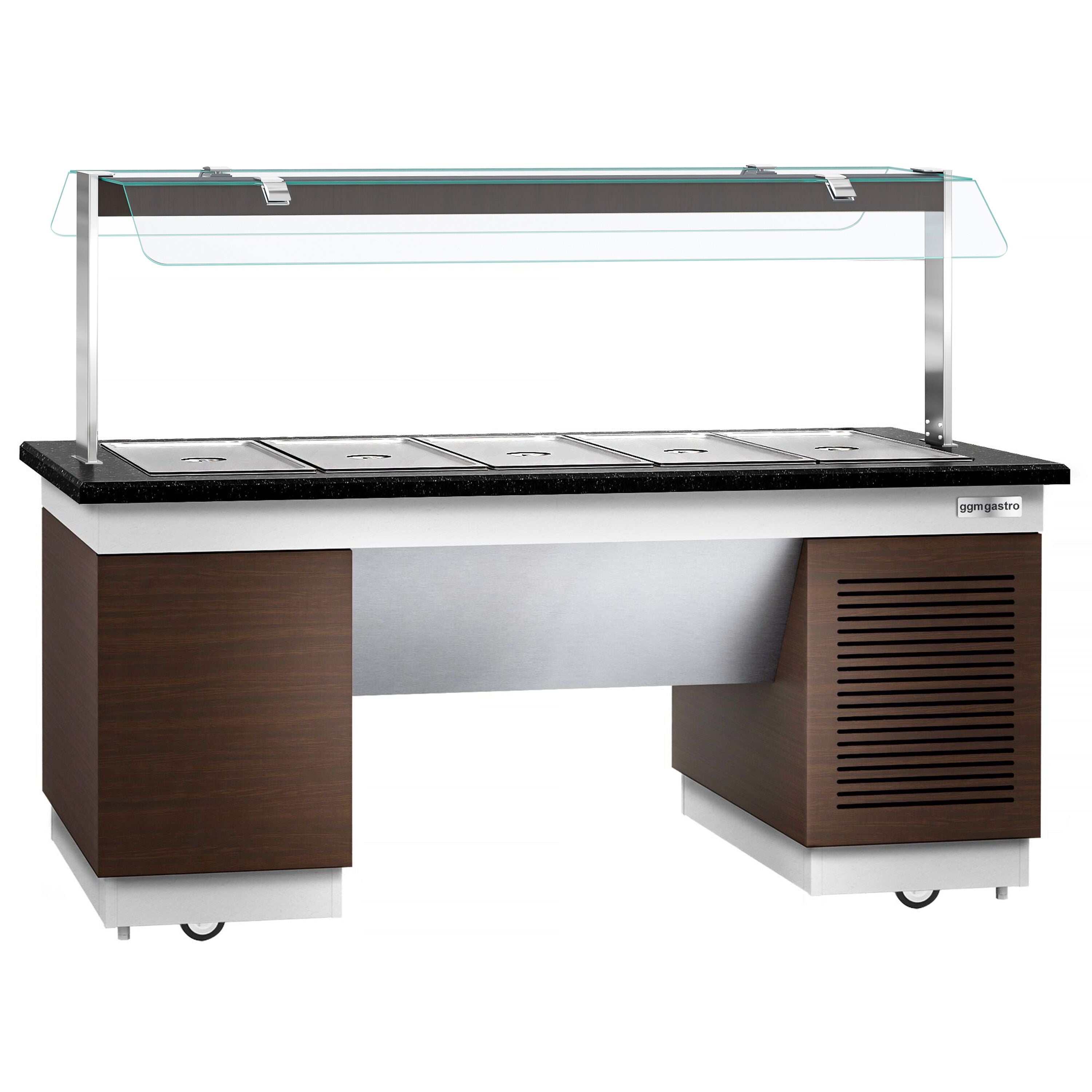 Cold Open Buffet counter dublin- 2000mm- For 1/1 with cold pool & wheel