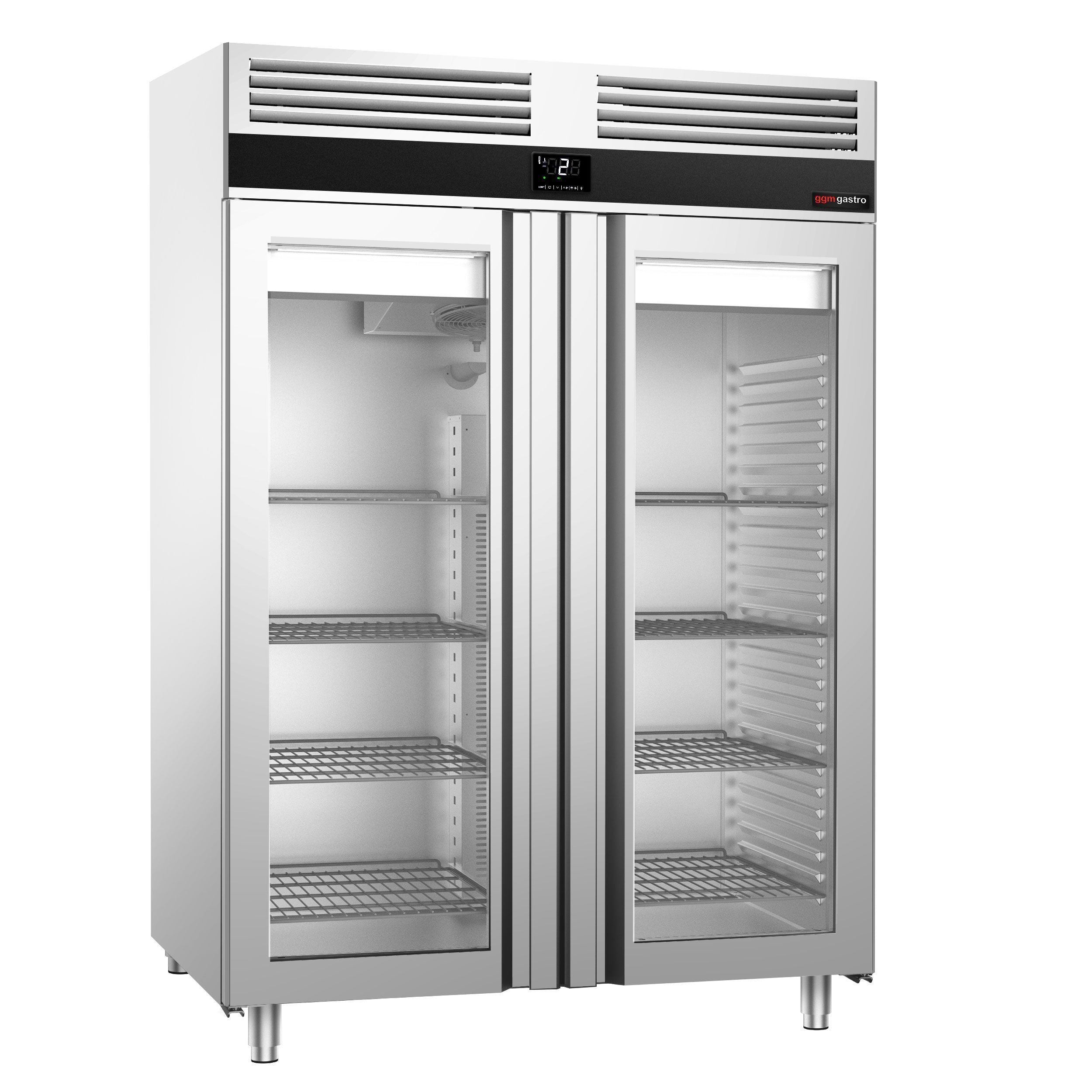 Refrigerator Premium - GN 2/1 - 1400 liters - 2 glass doors