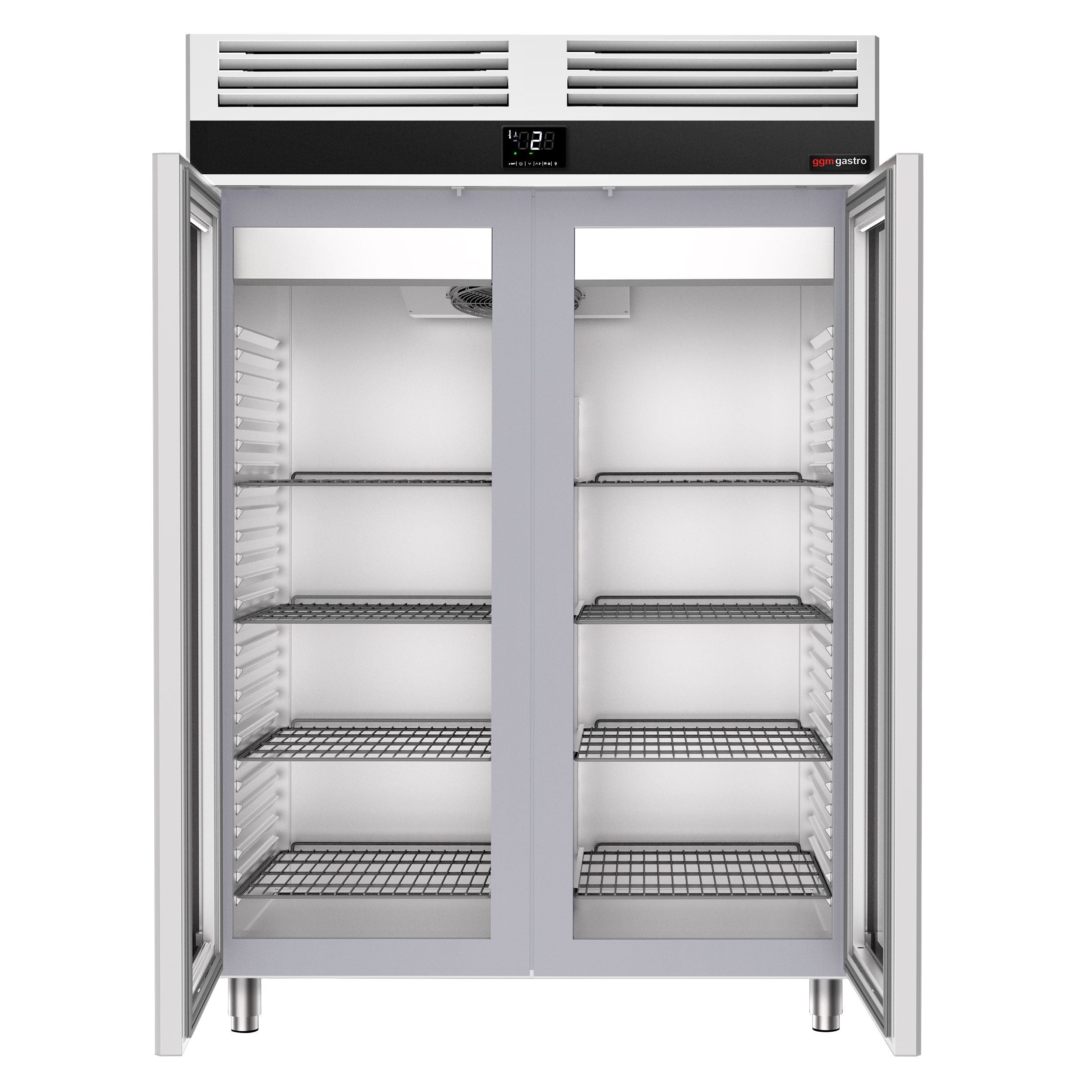 Refrigerator Premium - GN 2/1 - 1400 liters - 2 glass doors
