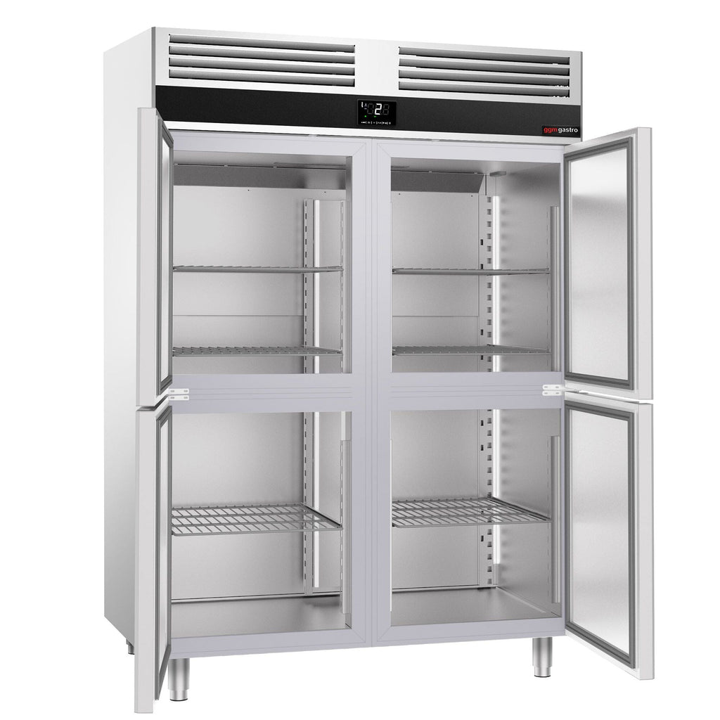 Refrigerator Premium - GN 2/1 - 1400 liters - 4 stainless steel half -door