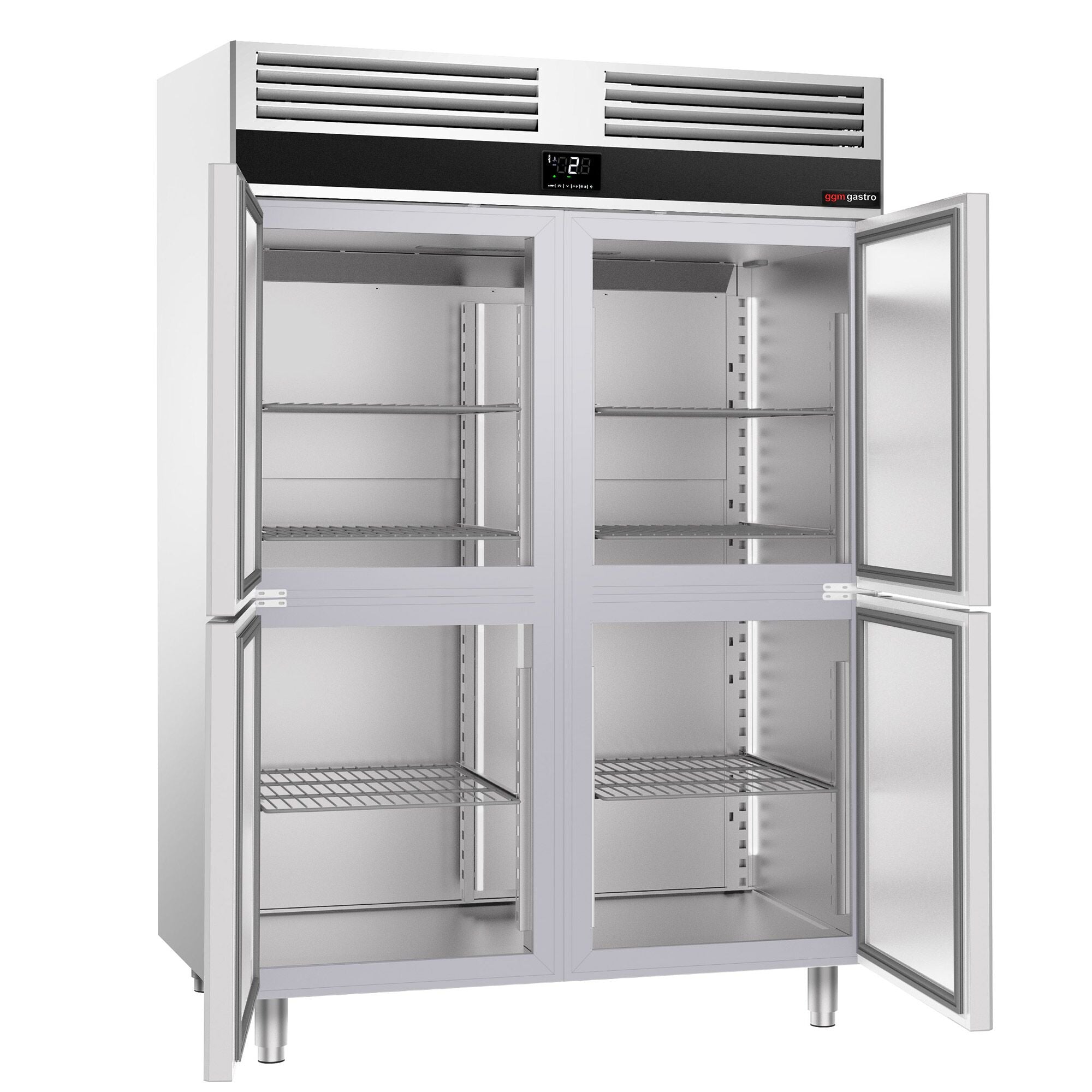 Refrigerator Premium - GN 2/1 - 1400 liters - 4 stainless steel half -door