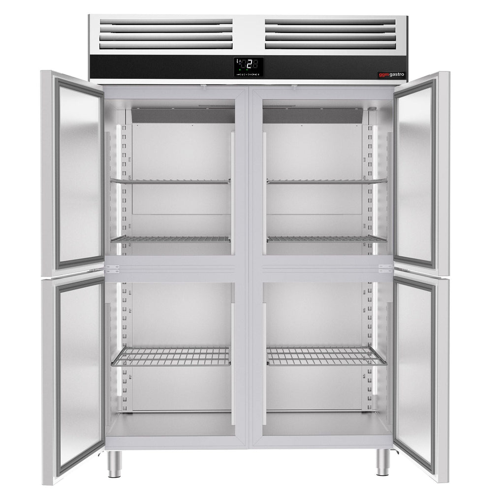 Refrigerator Premium - GN 2/1 - 1400 liters - 4 stainless steel half -door