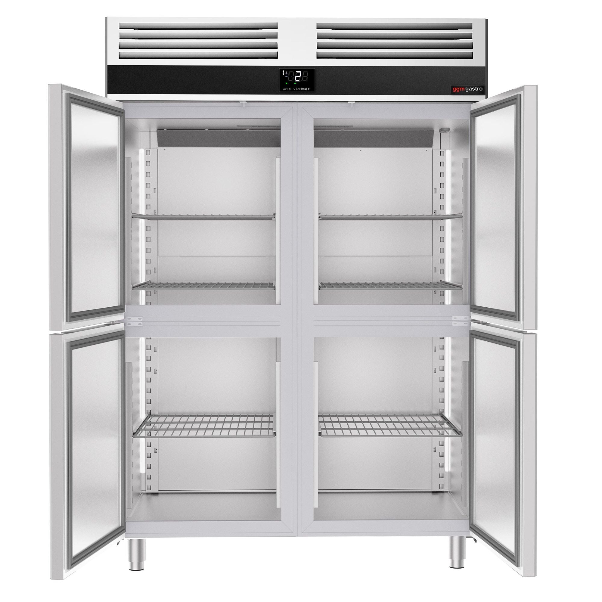 Refrigerator Premium - GN 2/1 - 1400 liters - 4 stainless steel half -door