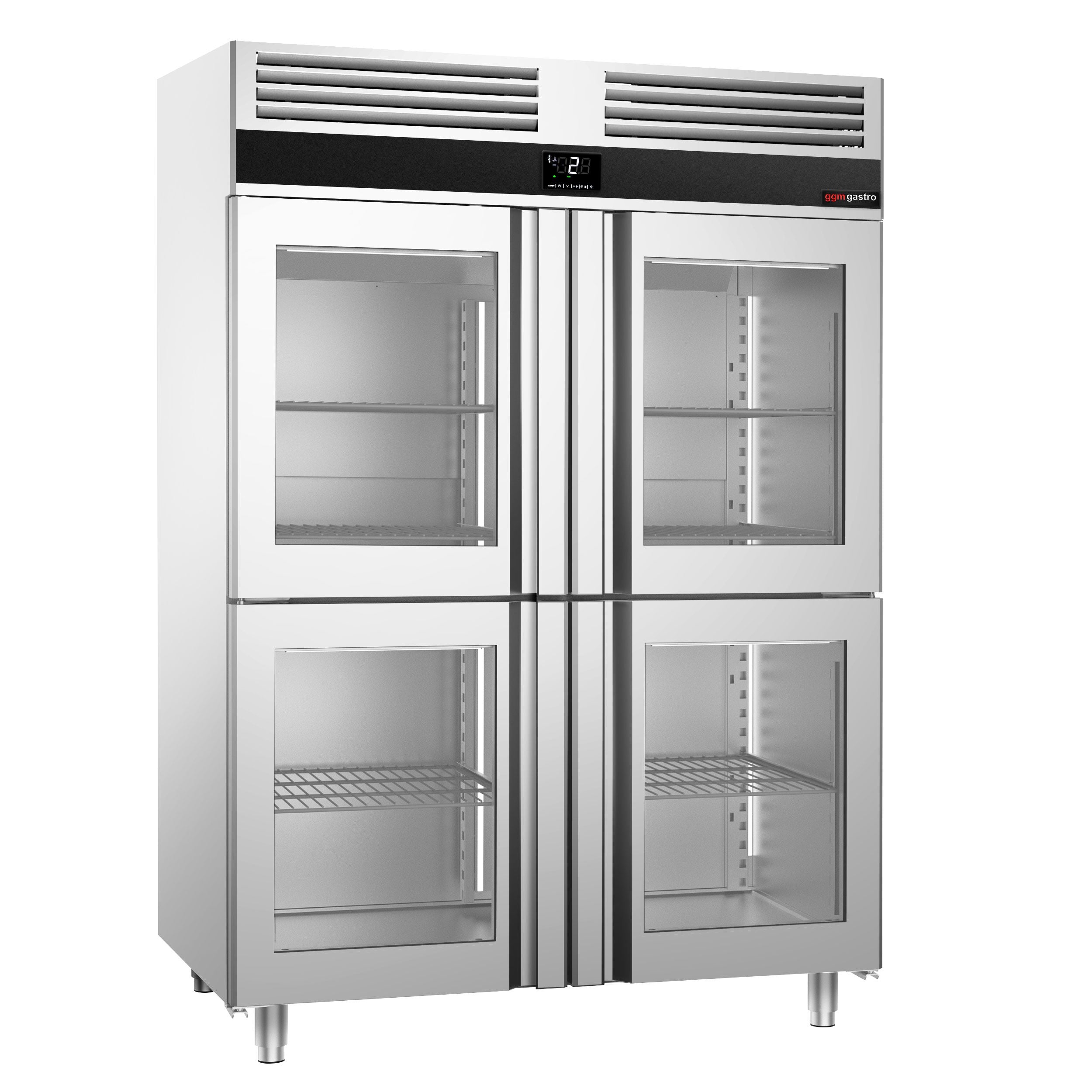 Refrigerator Premium - GN 2/1 - 1400 liters - 4 Half Glass Doors