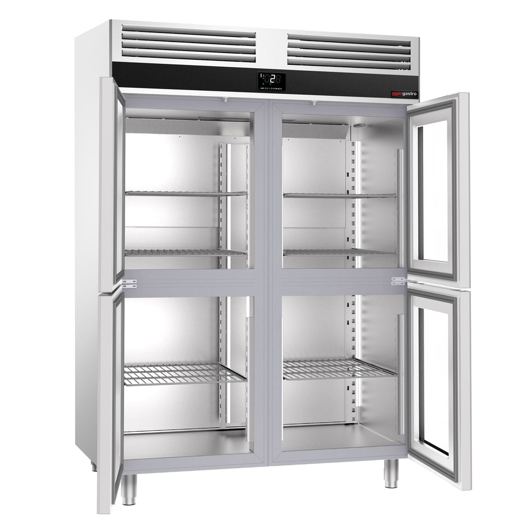 Refrigerator Premium - GN 2/1 - 1400 liters - 4 Half Glass Doors
