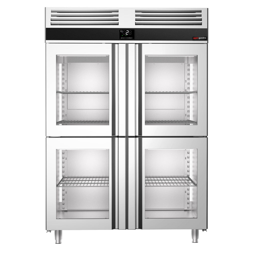 Refrigerator Premium - GN 2/1 - 1400 liters - 4 Half Glass Doors