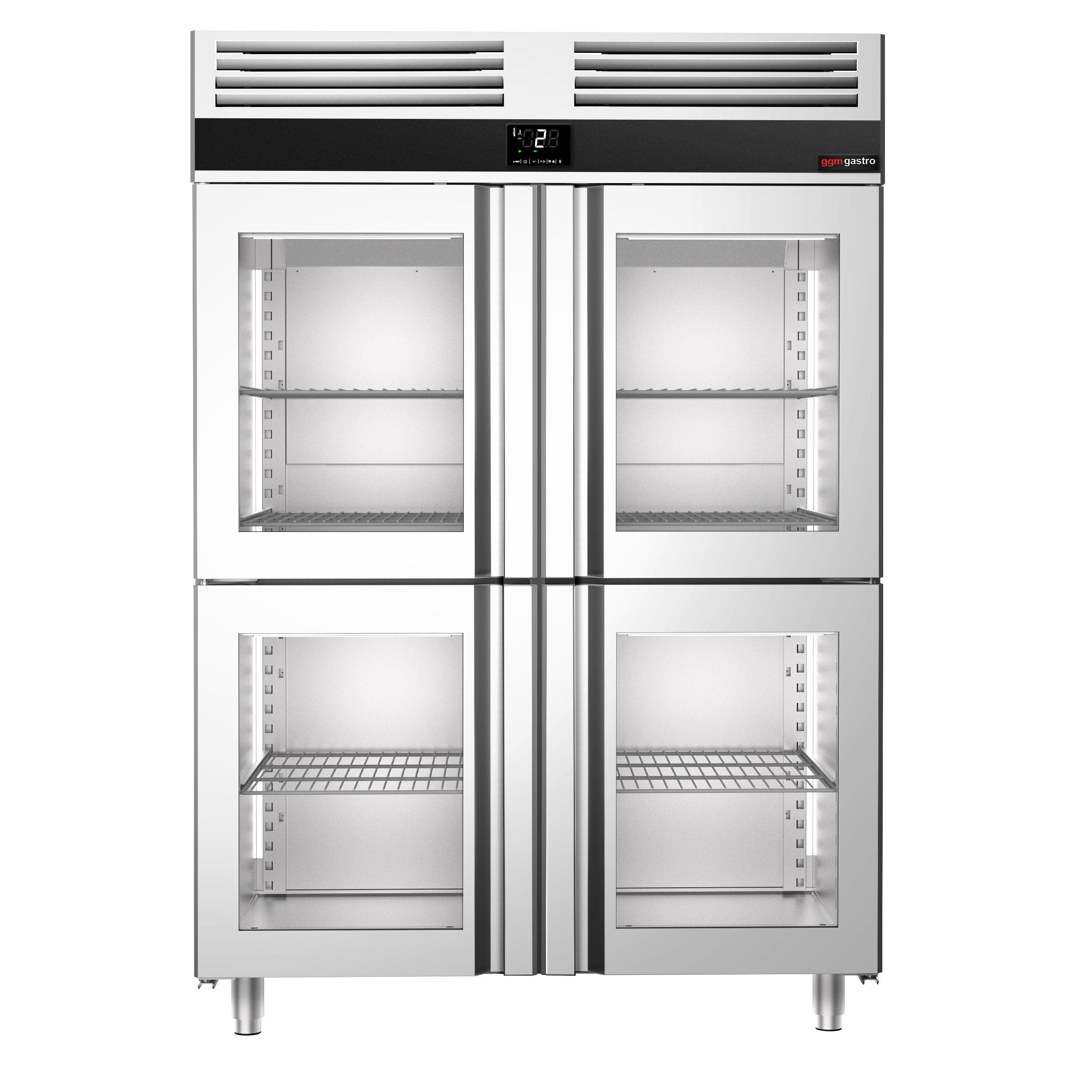 Refrigerator Premium - GN 2/1 - 1400 liters - 4 Half Glass Doors