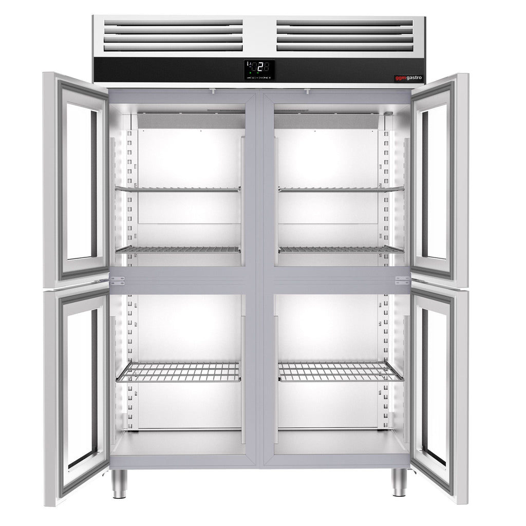 Refrigerator Premium - GN 2/1 - 1400 liters - 4 Half Glass Doors
