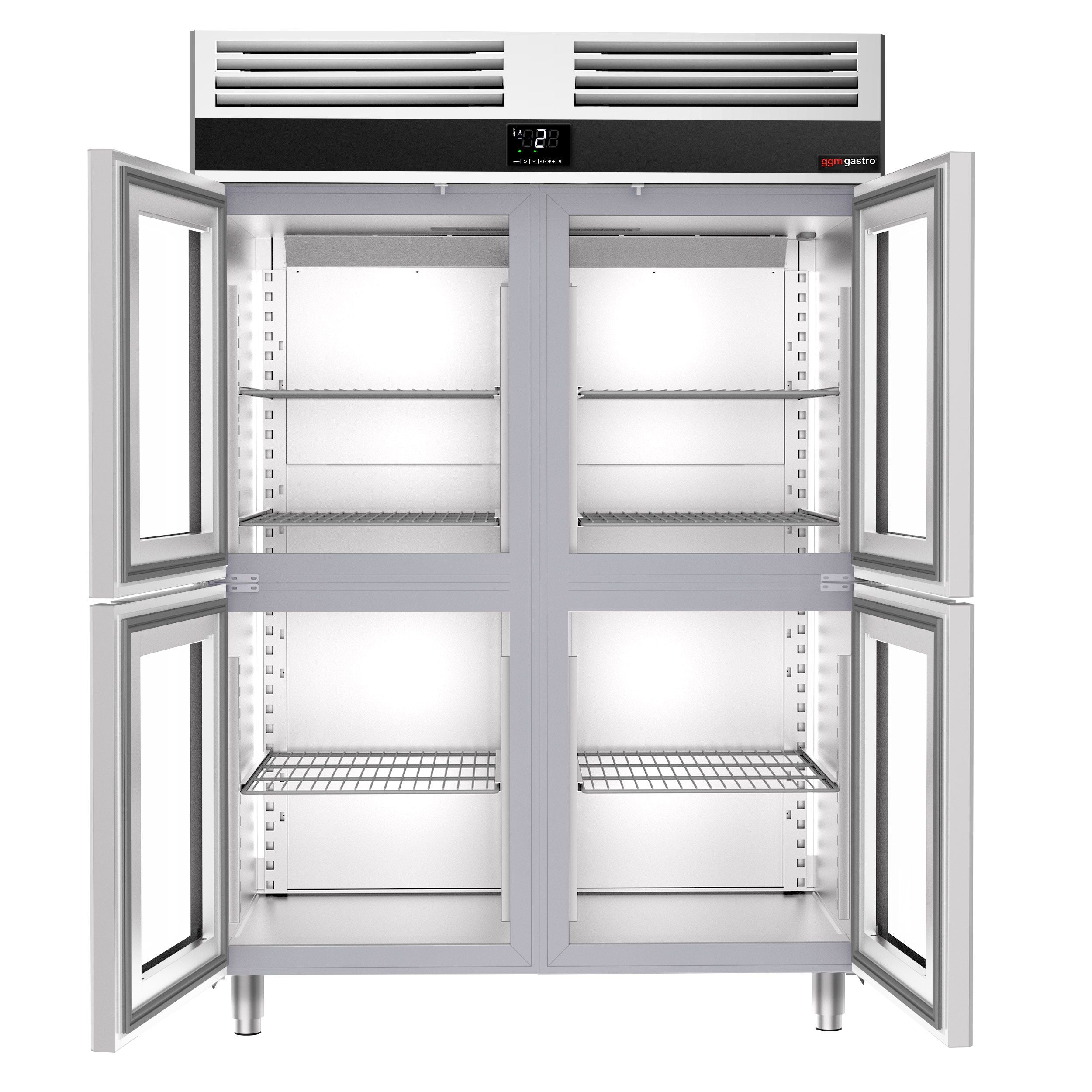 Refrigerator Premium - GN 2/1 - 1400 liters - 4 Half Glass Doors