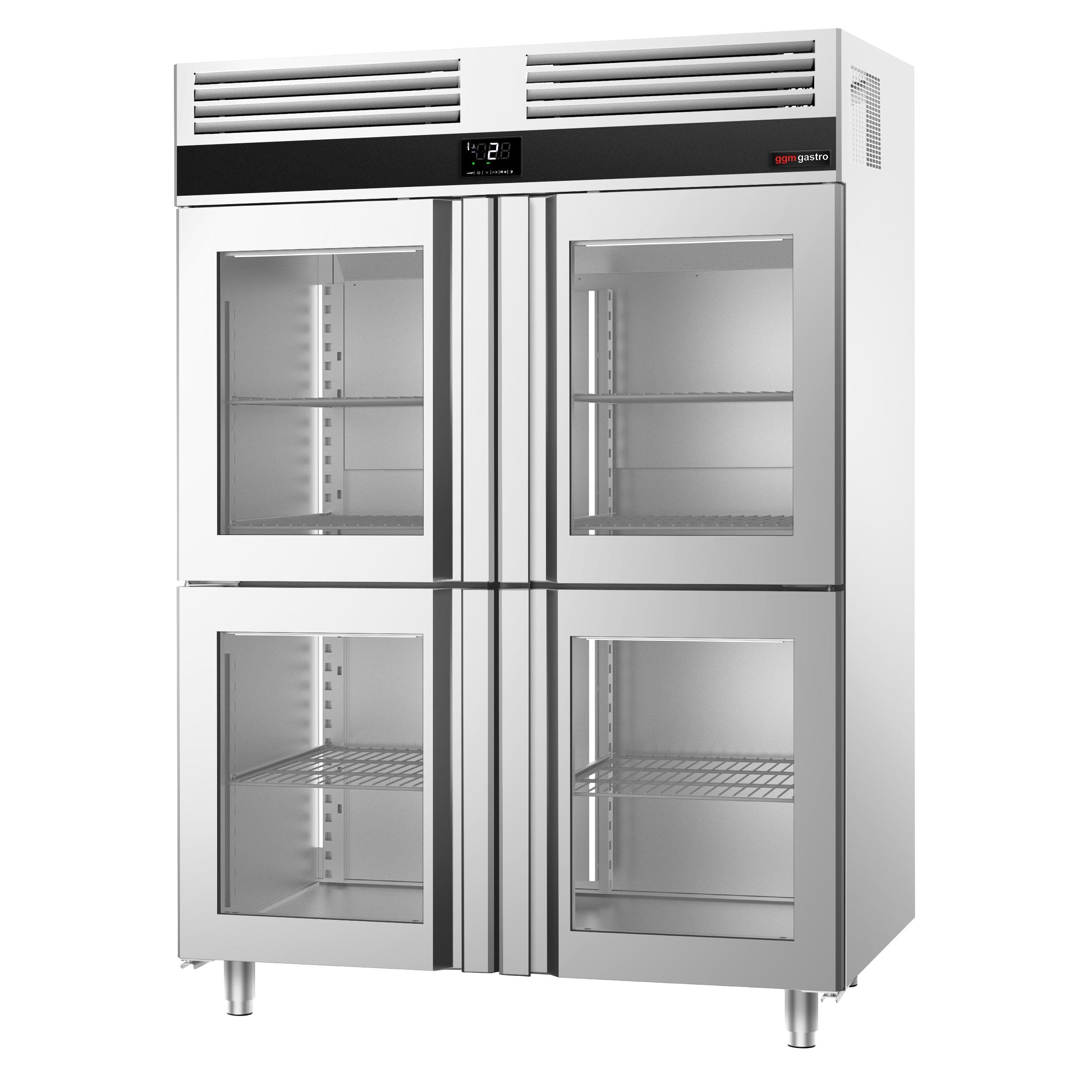 Refrigerator Premium - GN 2/1 - 1400 liters - 4 Half Glass Doors