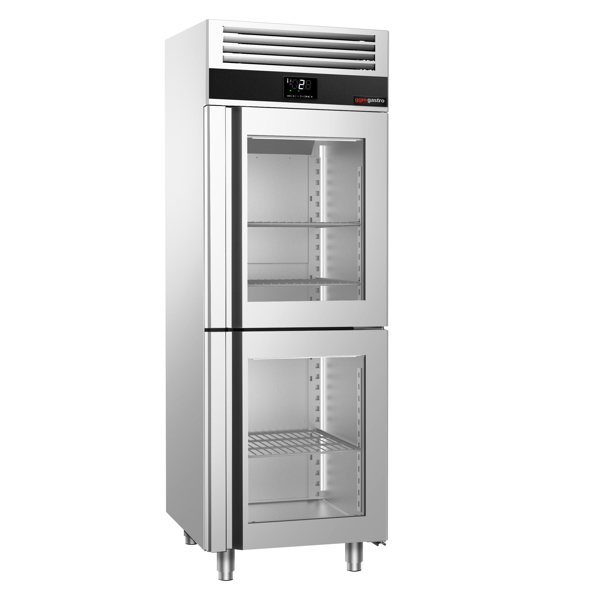 Refrigerator Premium - GN 2/1 - 700 liters - 2 half glass doors