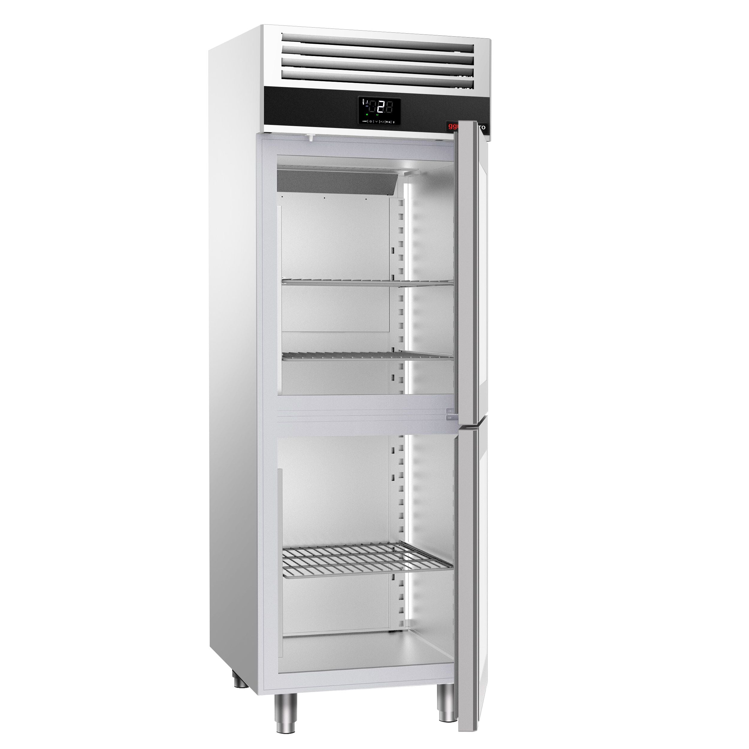 Refrigerator Premium - GN 2/1 - 700 liters - 2 half glass doors