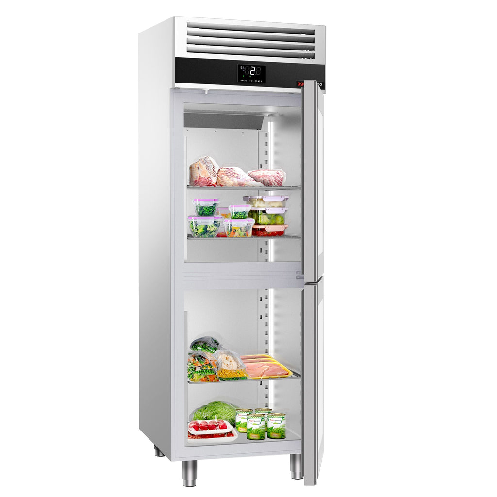 Refrigerator Premium - GN 2/1 - 700 liters - 2 half glass doors